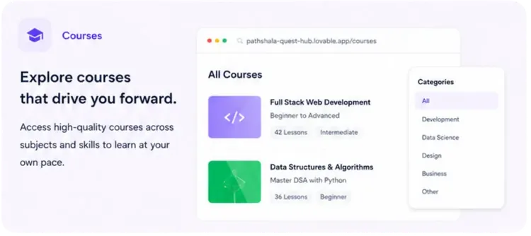 AI tutor answering a student question with cited sources